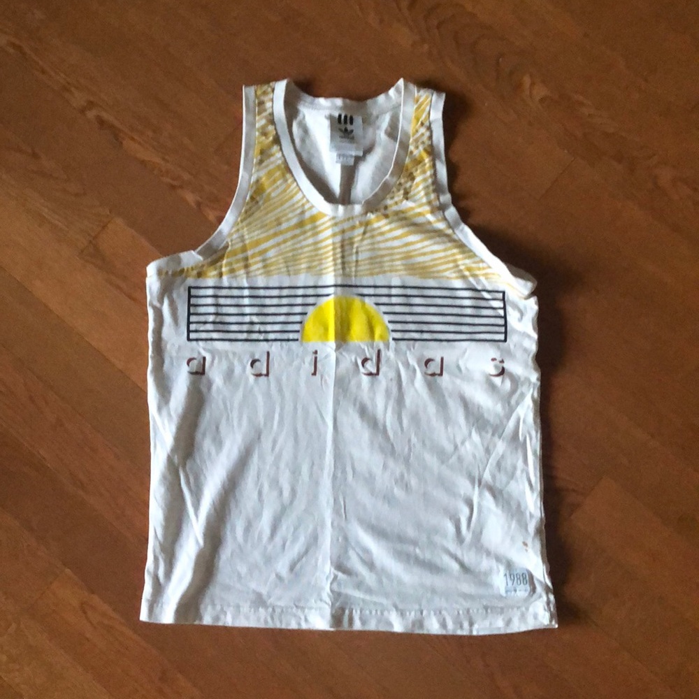 Sunrise, tiger stripe addidas tank
